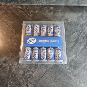 Miller Lite Beer Cans String Party Lights Indoor Outdoor Lights 9 Ft Long